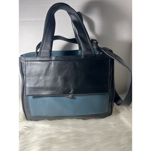 Perlina Handbags - Elegant Black and Blue Women's Bag